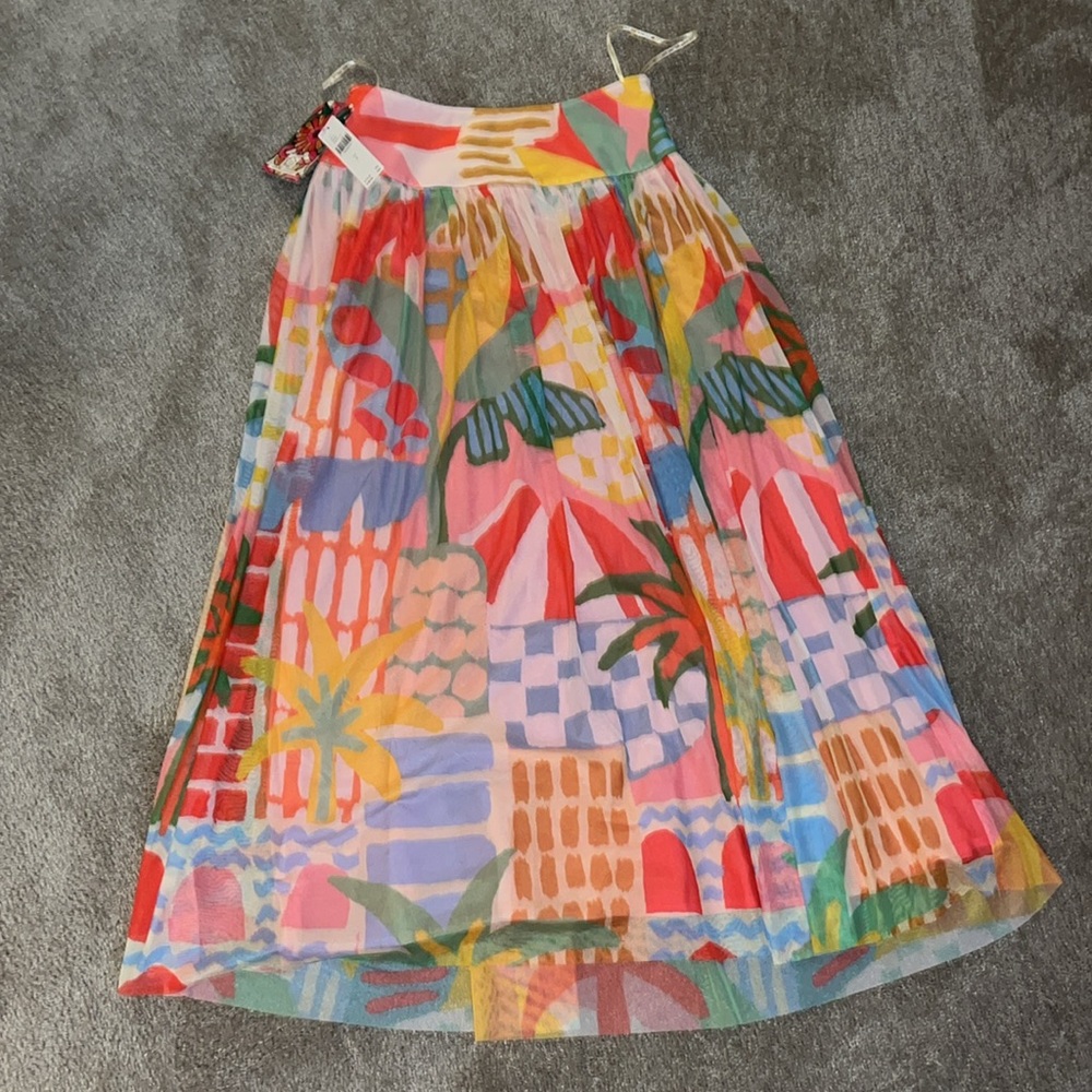 Farm Rio x Anthropologie Drop-Waist Printed Skirt - Picture 5 of 7